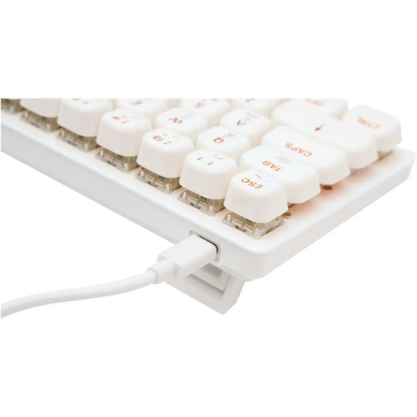 Игровая магнитная клавиатура Kondor Starlight MAGNETIC / Проводное подключение / Magnetic Switch / White 565 фото