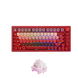 Ігрова механічна дротова клавіатура Veekos K75 / Frost Pink Switch / Hot-Swap / Red  321 фото 2