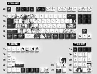 Кастомные кейкапы Reze White / 129 клавиш / English and Russian Layout / дизайн Chainsaw Man / для механических и магнитных клавиатур / White KC-5032 фото