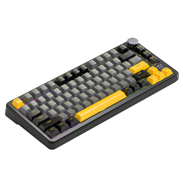 Ігрова механічна бездротова клавіатура Attack Shark X85 Pro / Три режими підключення / Blueberry Switch / Grey 379 фото