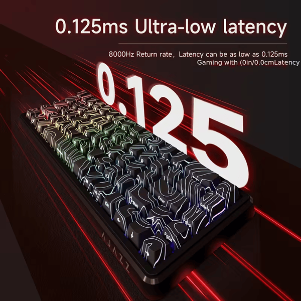 Игровая проводная магнитная клавиатура AJAZZ AK680 MAX / RGB / Magnetic Switch / 8К / Black Lines 233 фото