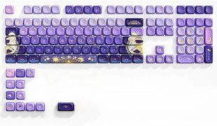 Набор кейкапов PBT MOA-Starry River Dream / Compatible with Cherry MX Switch, Gateron, TTC, Clones 396 фото