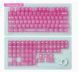 Кастомные кейкапы Top Frosted / 136 клавиш / English and Russian Layout / полупрозрачный поликарбонат / для механических и магнитных клавиатур / Pink KC-5041 фото